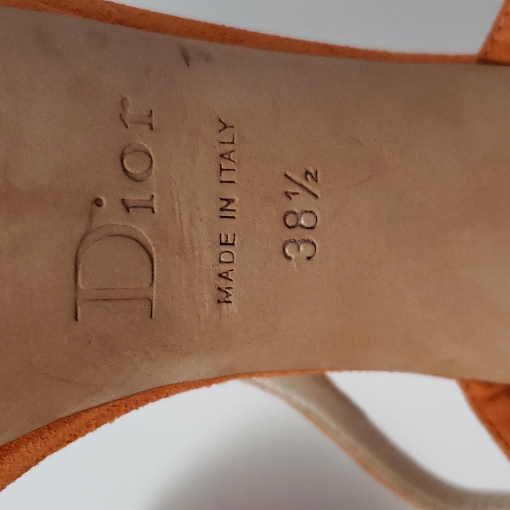 DIOR Orange Suede Heels - Picture 8 of 15